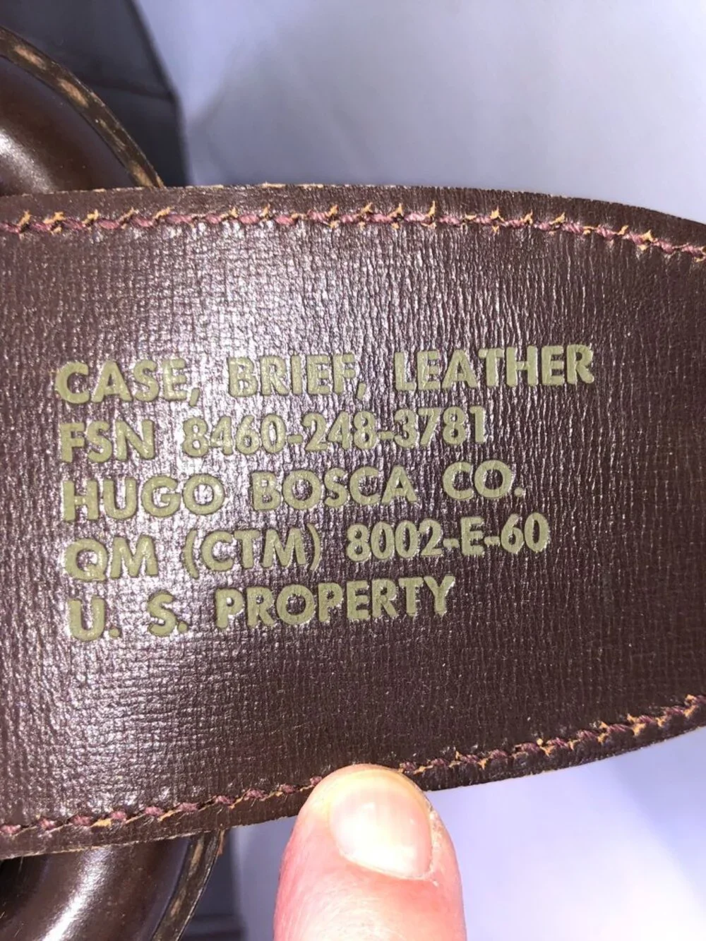 Vintage Hugo Bosca Leather Briefcase U.S. Property